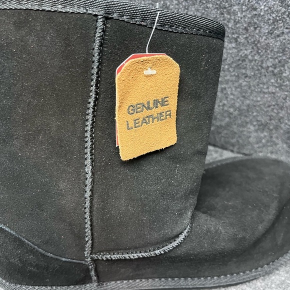 NWT genuine leather faded glory black boots size 10 - Picture 5 of 7